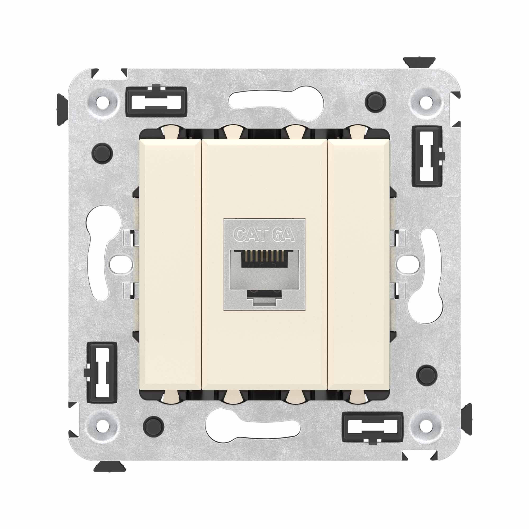 DKC Avanti Компьютерная розетка RJ-45 без шторки в стену, кат.6A одинарная  экранированная, 
