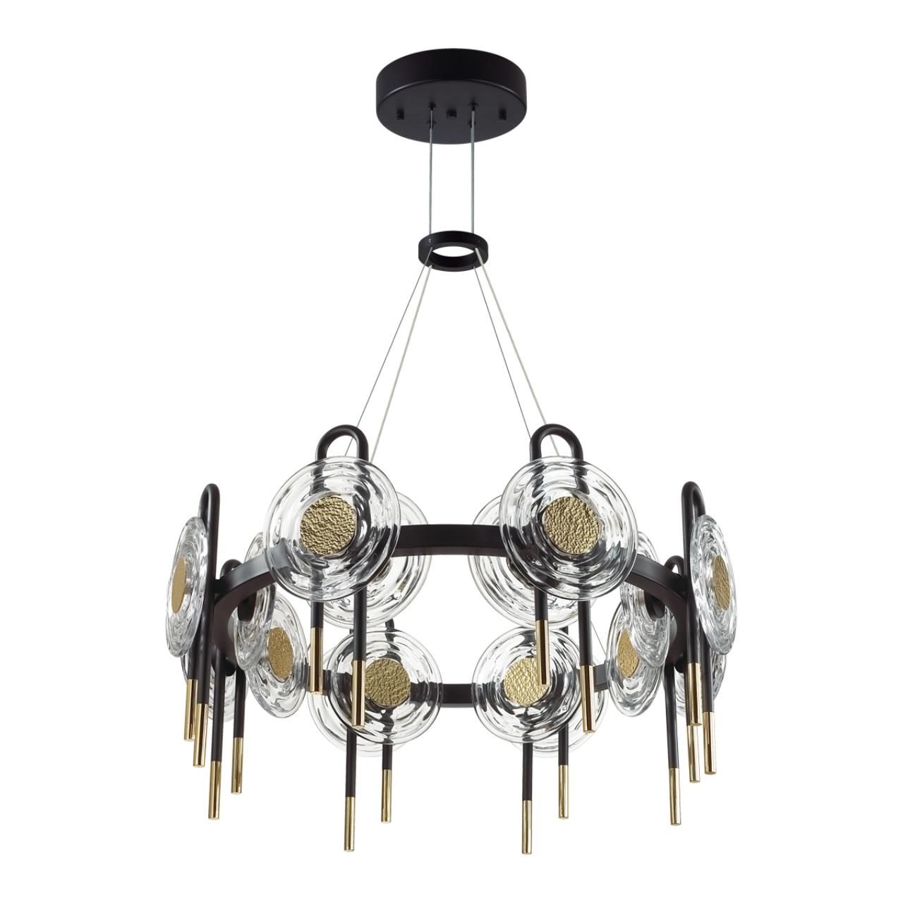 Odeon Light 5407/92L MODERN ODL_EX25 черный/золото/металл/стекло Люстра LED 92W 3000K 8990Лм MAGNET фото