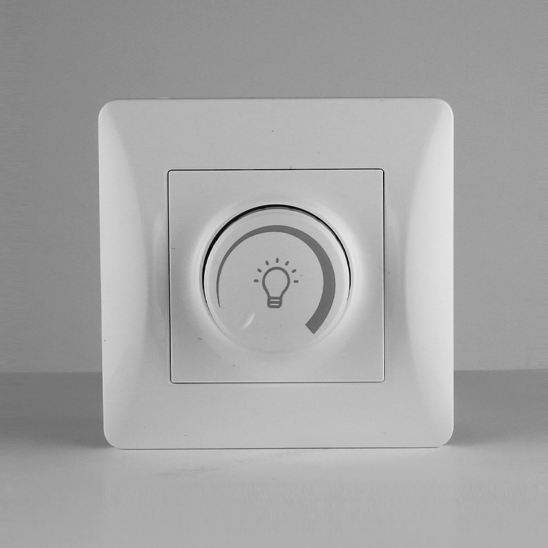 Светорегулятор поворотный (диммер) для светодиодных ламп, 125-250V, 200W (белый) фото