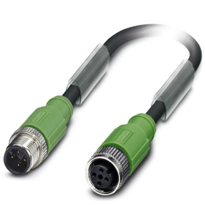Phoenix Contact SAC-4P-M12MS/0,6-PUR/M12FSSHBK Кабель для датчика / исполнительного элемента фото