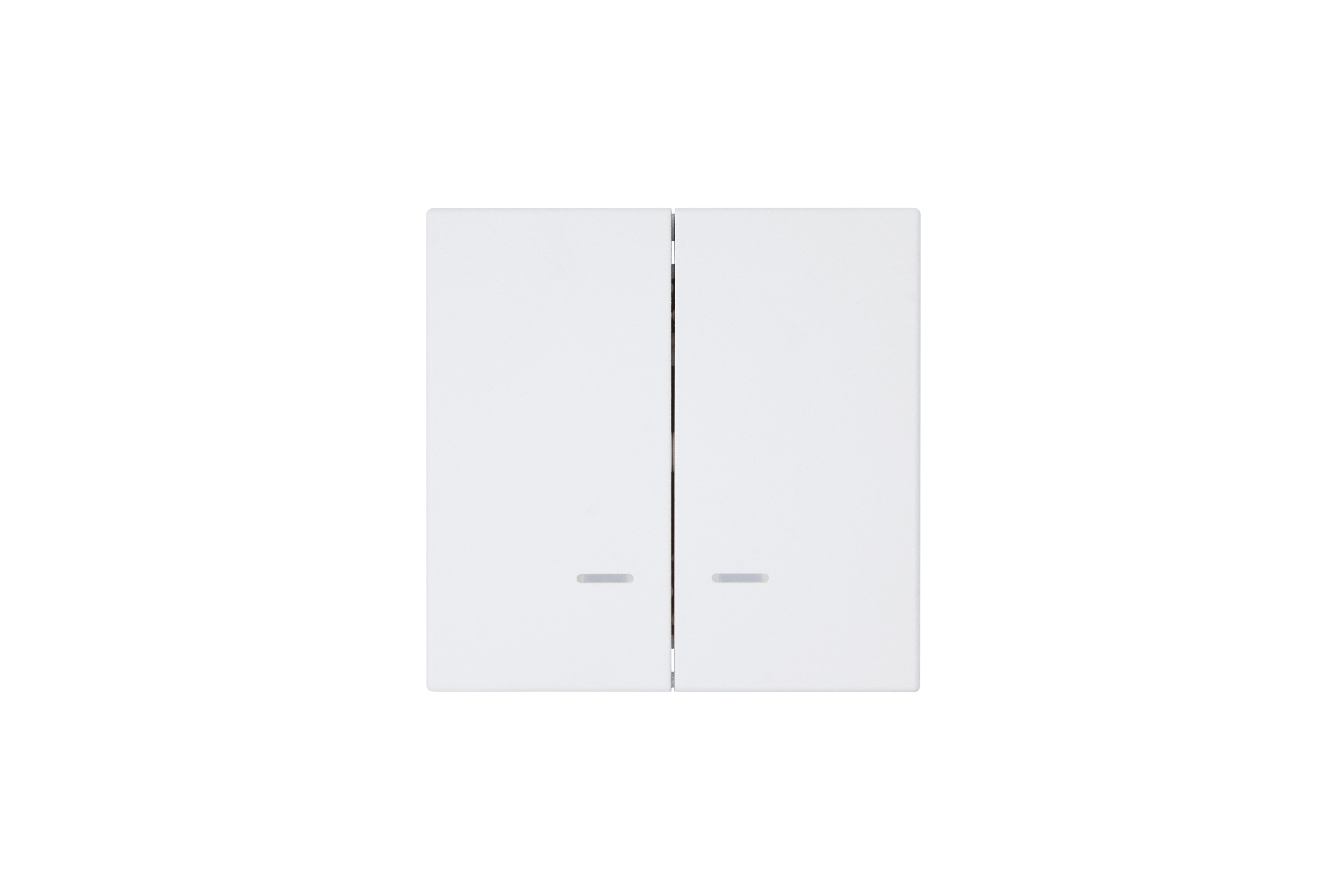 Jasmart FD Матовый белый (soft touch) Выключатель 2-кл с подсветкой 10A 250V~ фото