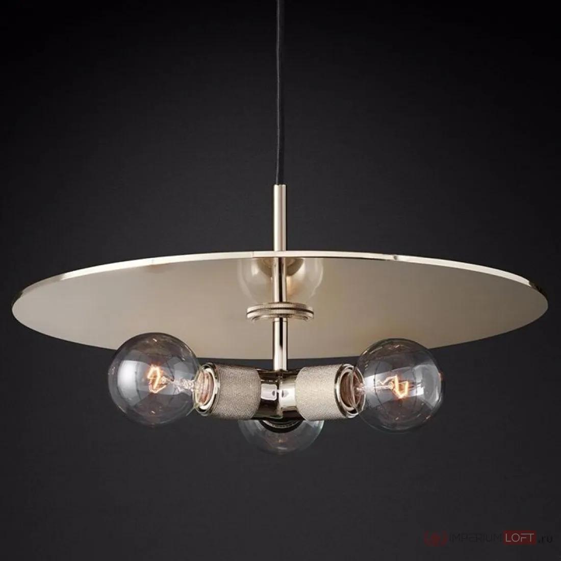 ImperiumLoft Люстра RH Utilitaire Disk Triple Pendant Silver фото