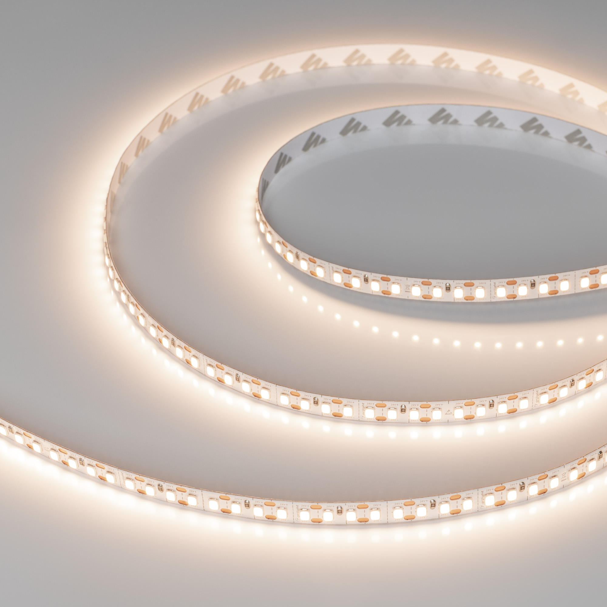 Arlight Светодиодная лента FC-A160-8mm 24V Warm3500-CX1 (14 W/m, IP20, 5m) (резка 1 светодиод) фото