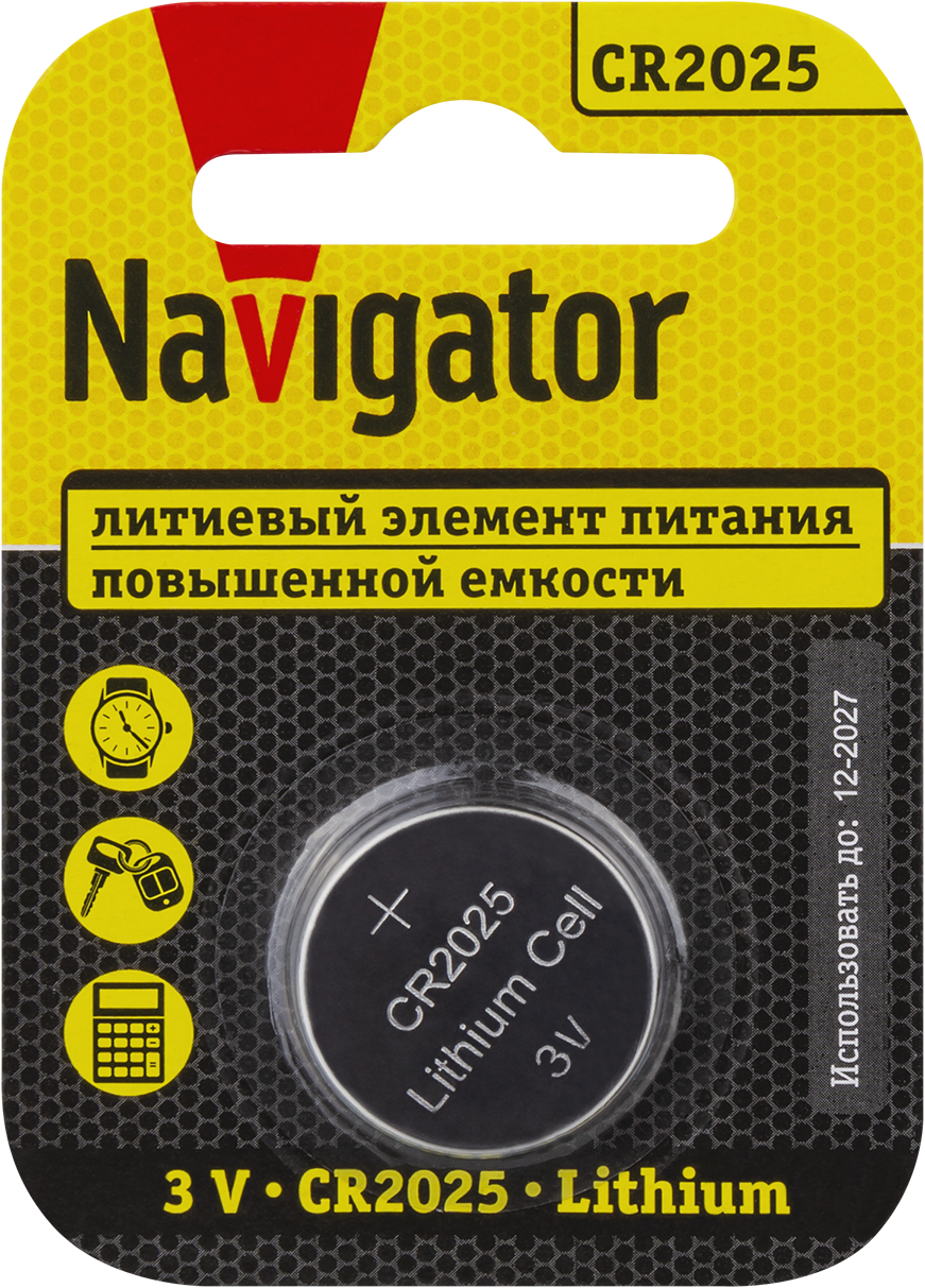 Элемент питания Navigator NBT-CR2025-BP1 (720/12/1)