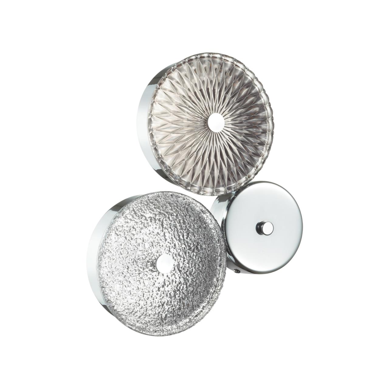 Odeon Light 5416/14WL L-VISION ODL_EX23 11 хром/св.коричневый/св.серый металл/стекло Бра LED 14W 4000K CARAMELLA фото