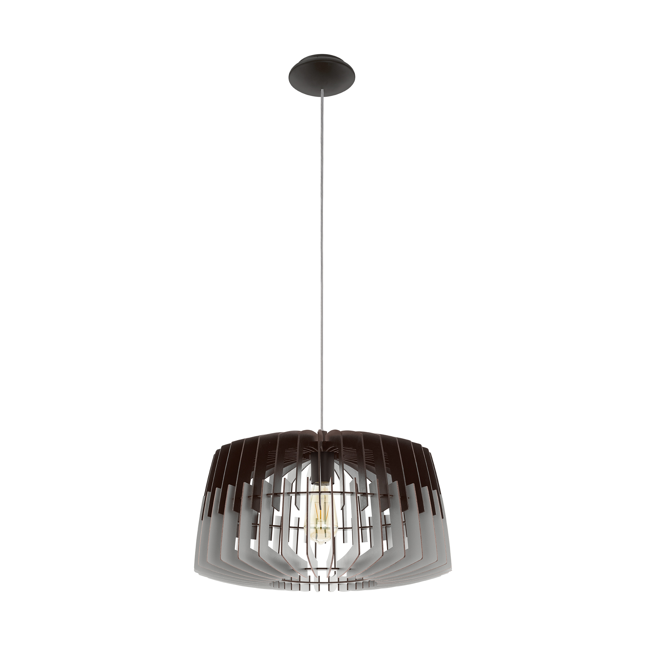 Eglo 96956 Подвес ARTANA, 1х60W (E27), 480, H1100, сталь, никель матовый/дерево, серый, черный фото