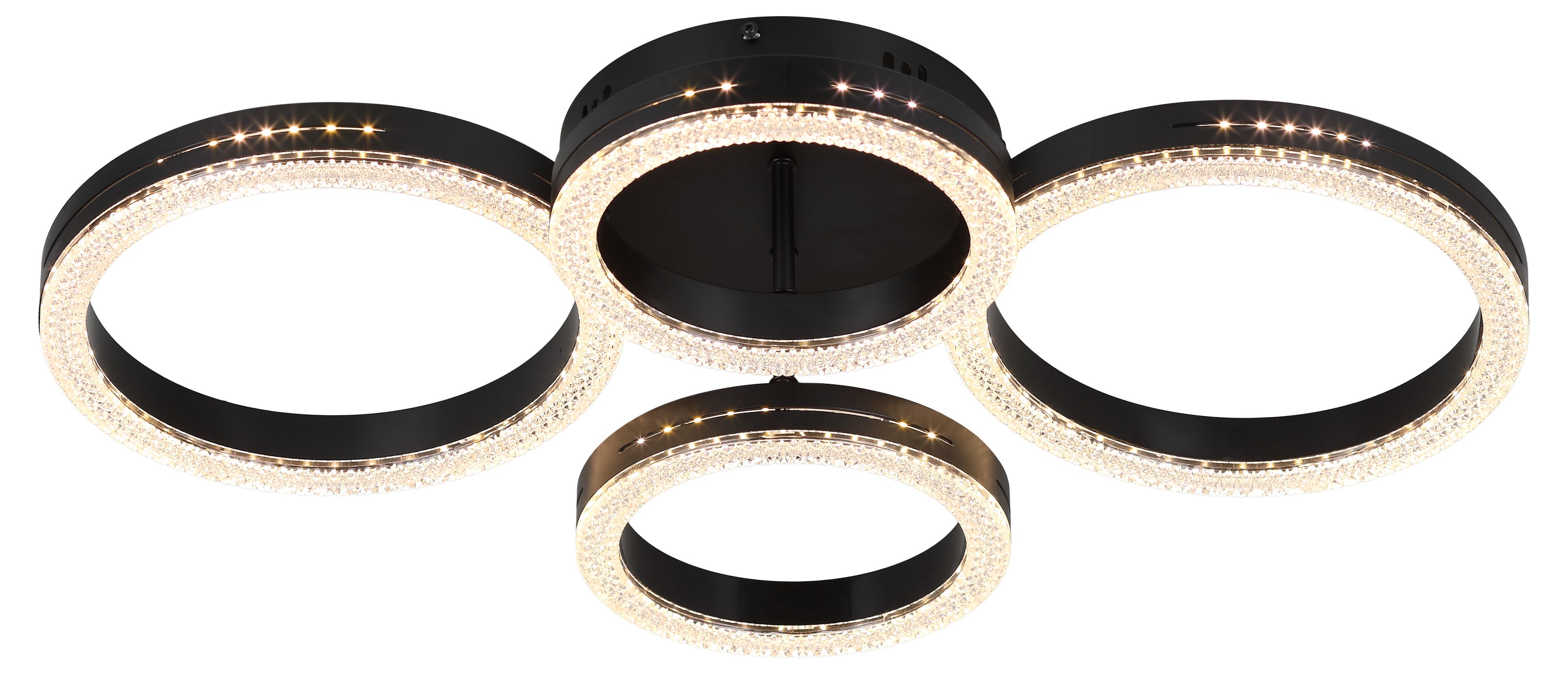Светильник потолочный светодиодный Rivoli Flora 6191-201 LED 75Вт 3000-6000К чёрный с пультом фото