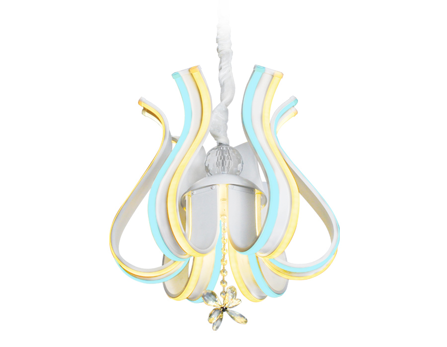 Ambrella Светодиодная люстра с пультом FL112/6 WH белый 156W 460*460*400 (ПДУ РАДИО 2.4) фото