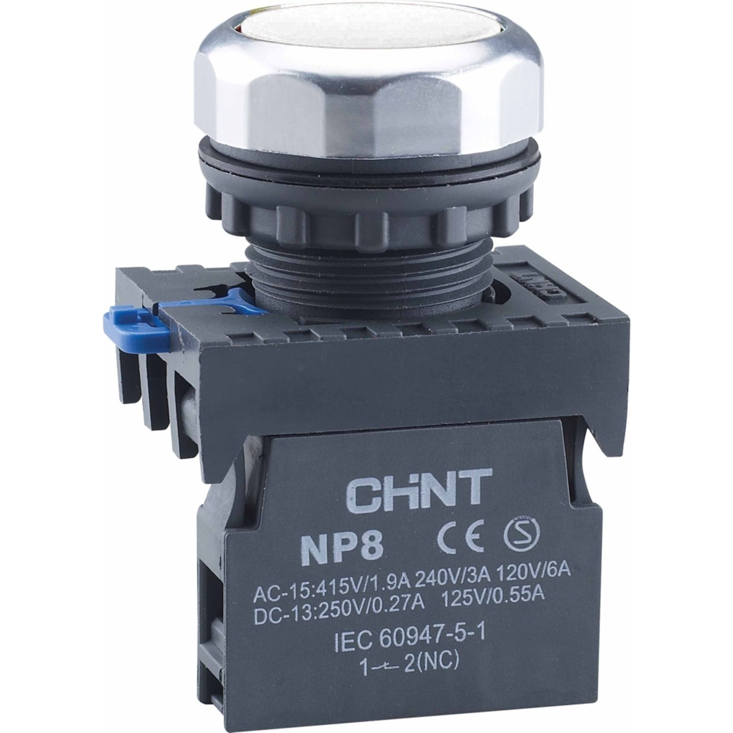 CHINT Кнопка управления NP8-10BND 1НО белая AC/DC24В(LED) IP65 (R) фото
