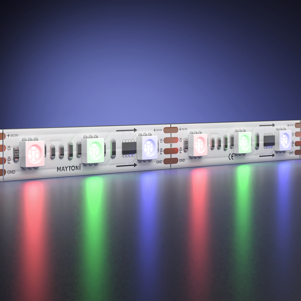 Maytoni Led Strip Светодиодная лента 12В 5050 14,4Вт/м RGB 5м IP 68 201245 фото