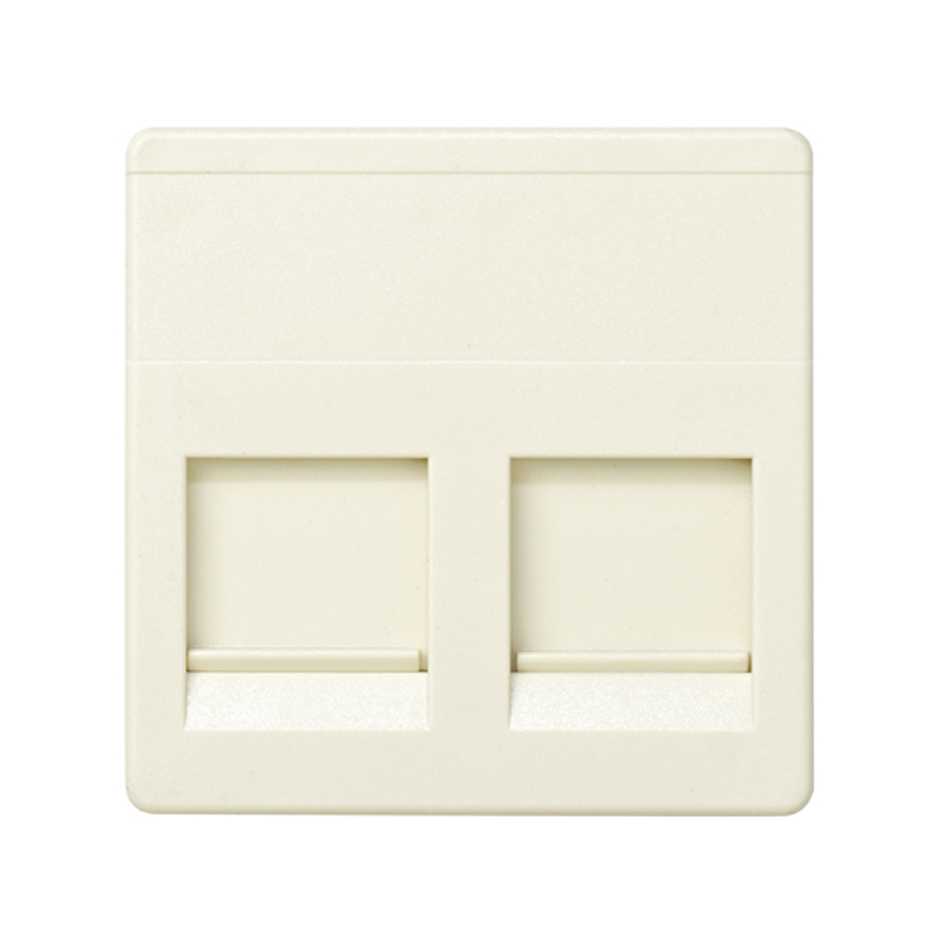 Simon 27 Мех Слоновая кость Адаптер на 2 RJ45(12) 75528-, 75540-, 75541-, 75544-39, широкий, шторки фото