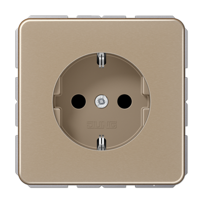 JUNG CD500 Золотая бронза Розетка Schuko 16A 250V с защитой от детей фото