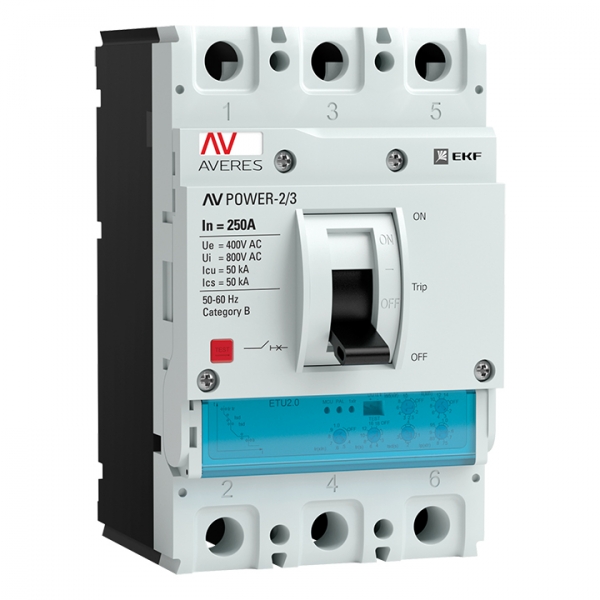 EKF Выключатель автоматический в литом корпусе AV-POWER-2/3 250А 50кА ETU2.0 фото