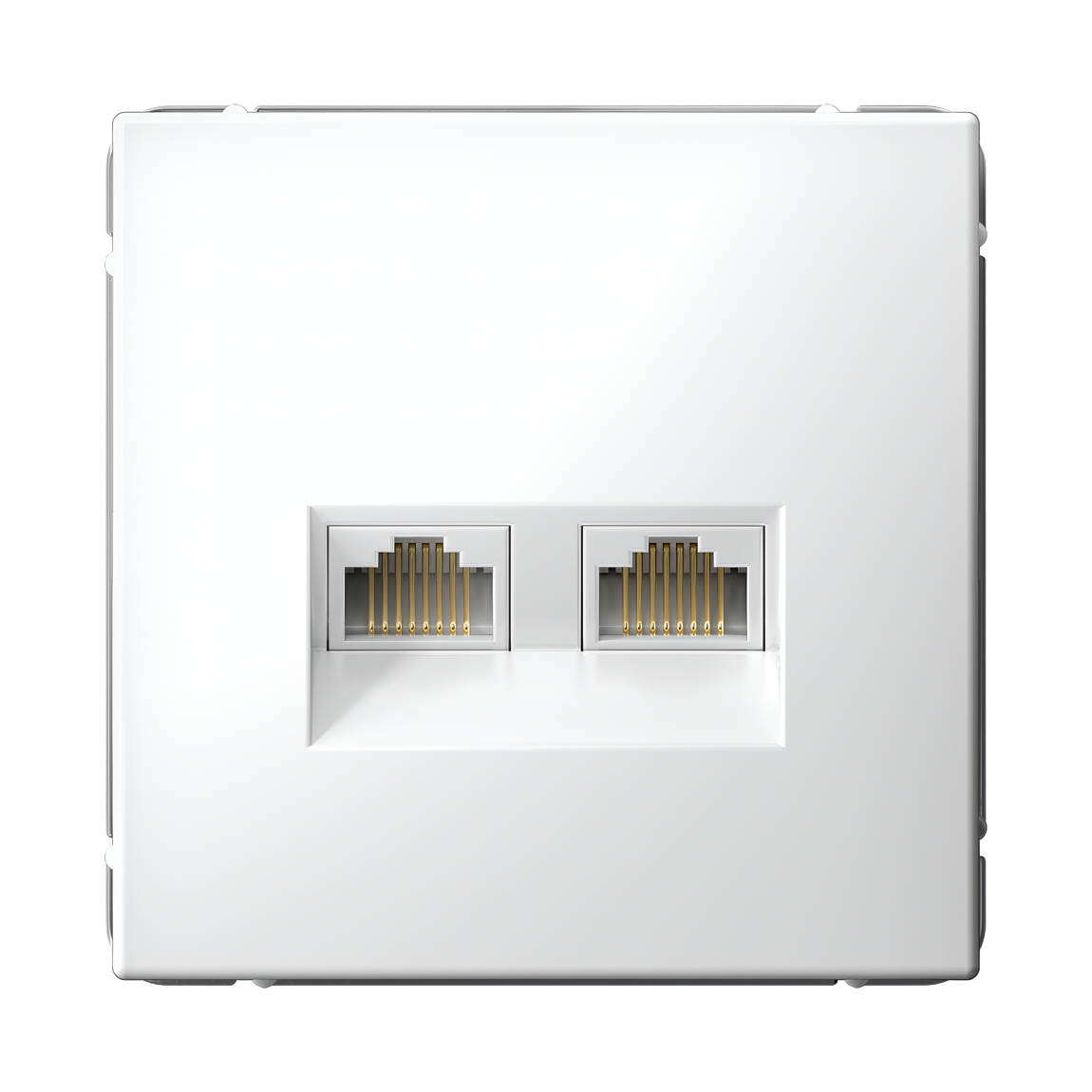 Systeme Electric ArtGallery Белый Розетка двойная компьютерная RJ45+RJ45, кат. 5е, механизм фото