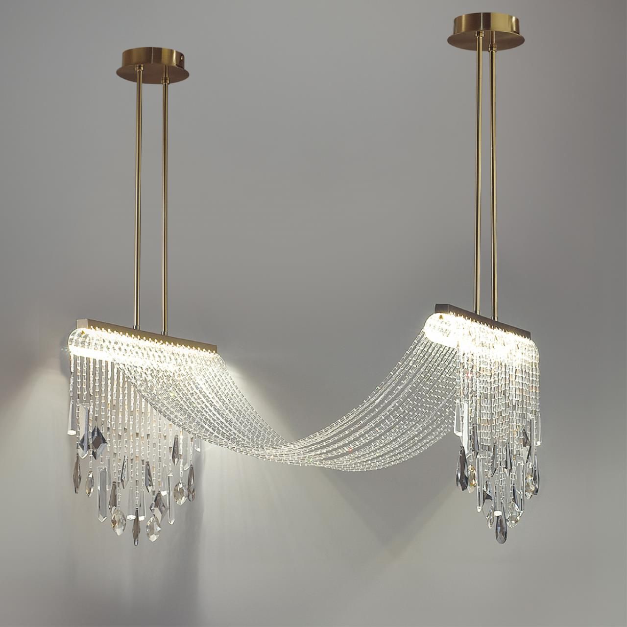 Odeon Light 5420/48L HALL ODL_EX25 79 античная бронза/металл/стекло/хрусталь Люстра LED*48W 3000K 2239Лм AFINA фото