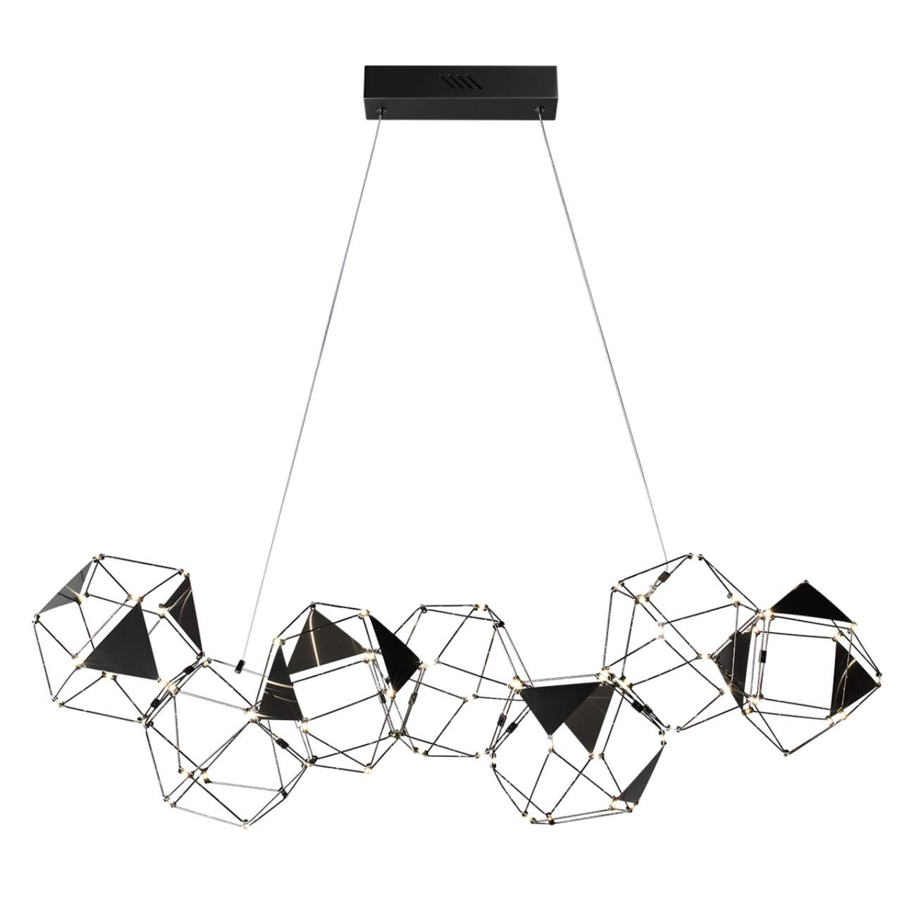 Odeon Light 5087/32L L-VISION ODL25 черный хром/металл Люстра LED 32W 4000K 1900Лм TRELLIS фото