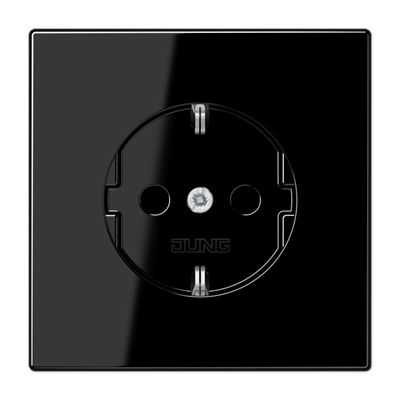JUNG LS 990 Черная Розетка Schuko 16A, 250V фото