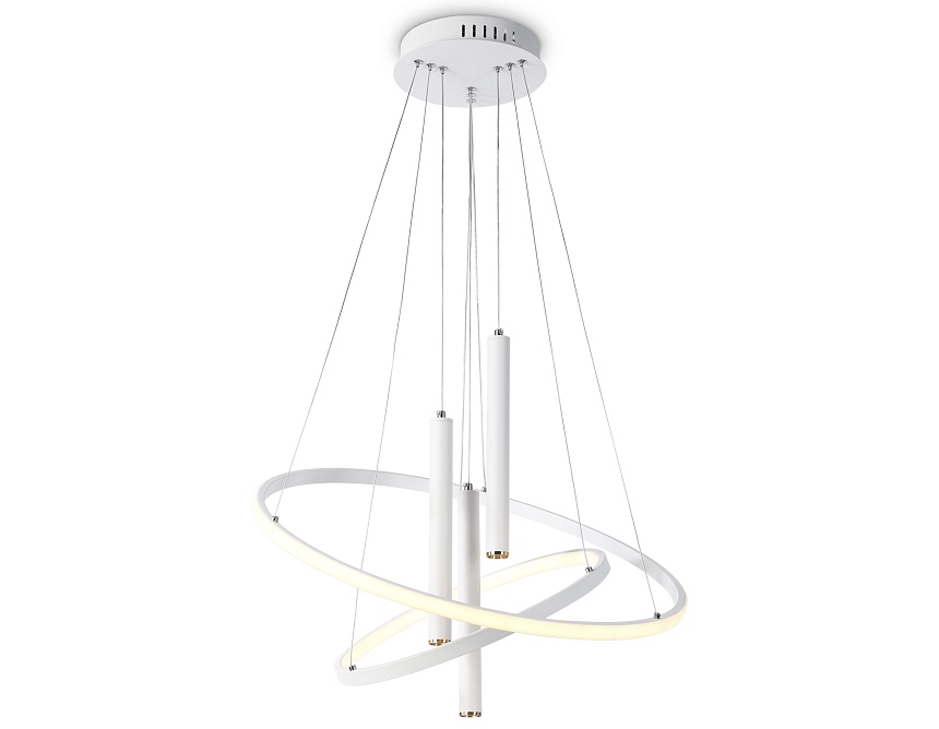 Ambrella Светильник светодиодный подвесной с пультом FL5371/2+3 WH белый 93W 3000K/4200K/6400K+4200K D600/400*1200 (ПДУ ИК) фото