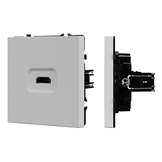 Arlight Механизм HDMI розетки SCT-NOBE-MHD1-SFPL-IS (Никель) фото
