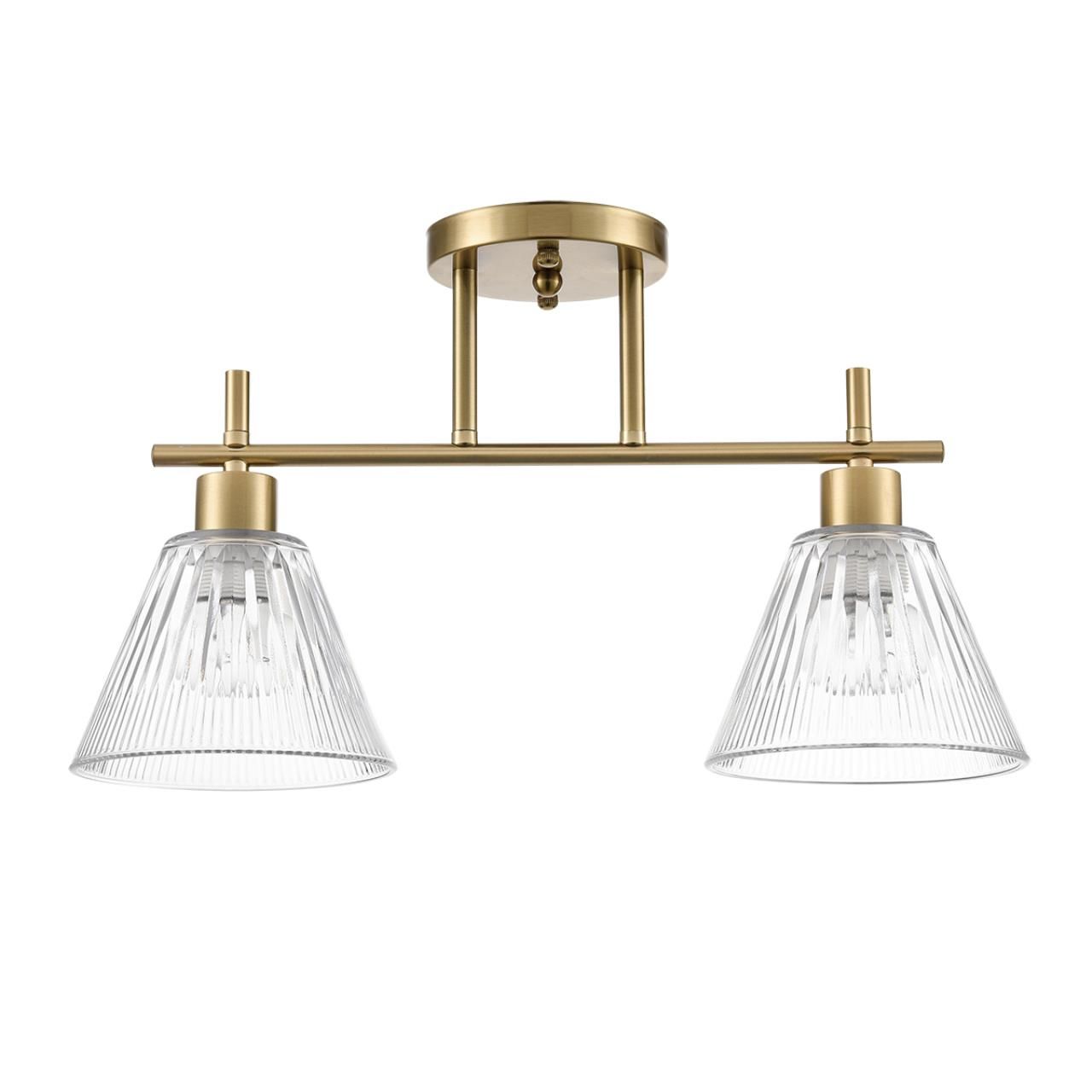 Lumion 8188/2C COMFI LN25 латунь/прозрачный, металл/стекло Потолочный светильник E14 2*40W 220V VIVIAN фото