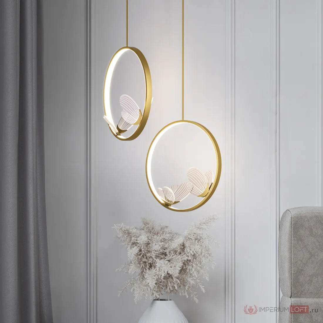 ImperiumLoft Подвесной светильник BABETTA RING 1 L320 brass 4000К фото