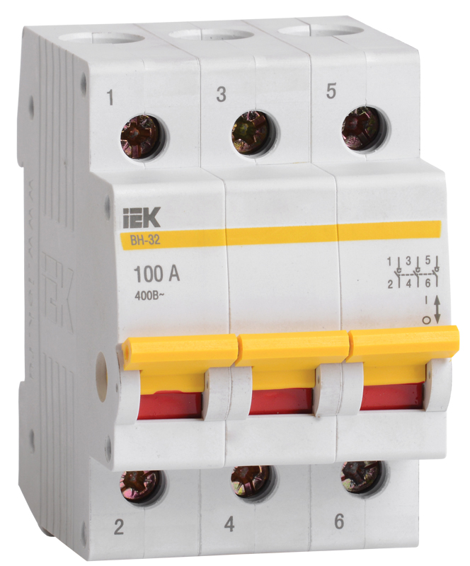 IEK KARAT Выключатель нагрузки (мини-рубильник) ВН-32 3Р 100А фото