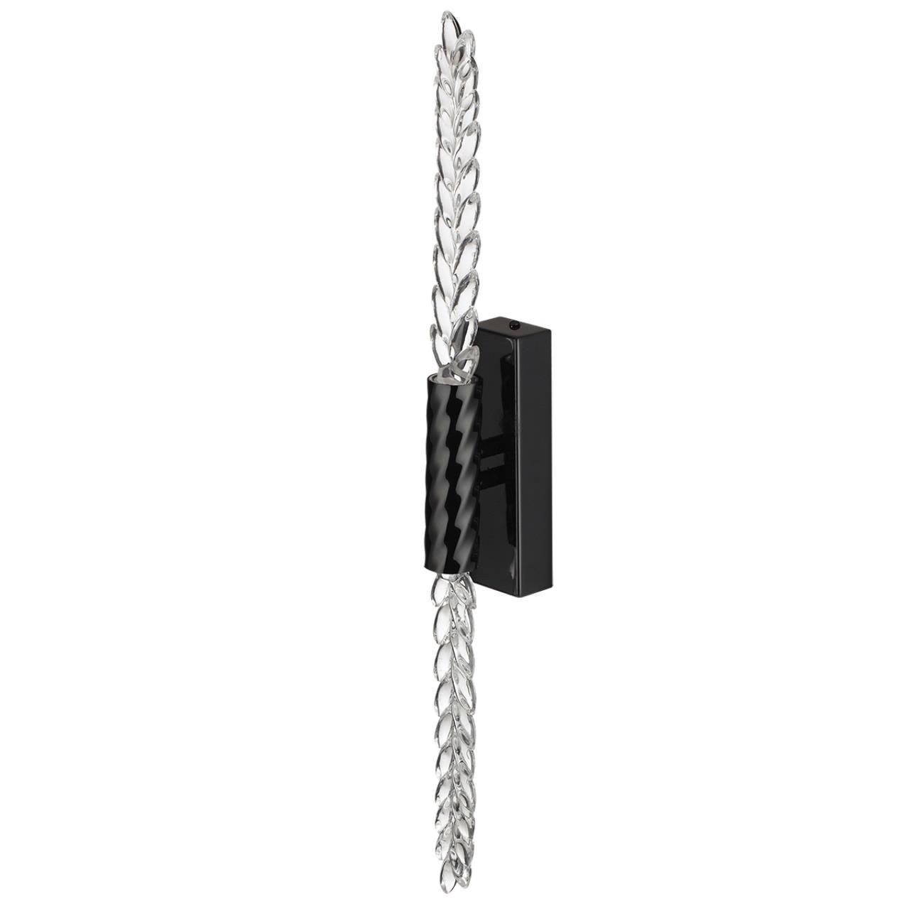 Odeon Light 5459/5WL L-VISION ODL_EX26 041 черный глянцевый/прозрачн./металл/стекло Настенный светильник LED 5W (2*2.5W) 3000K 207Лм KOLOS фото
