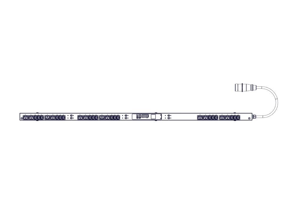 Systeme Electric БРП Uniprom, управляемый, 0U, 400В, 3Ф, 32A, 18xC13 12xC19, 3м кабель, IEC309 фото