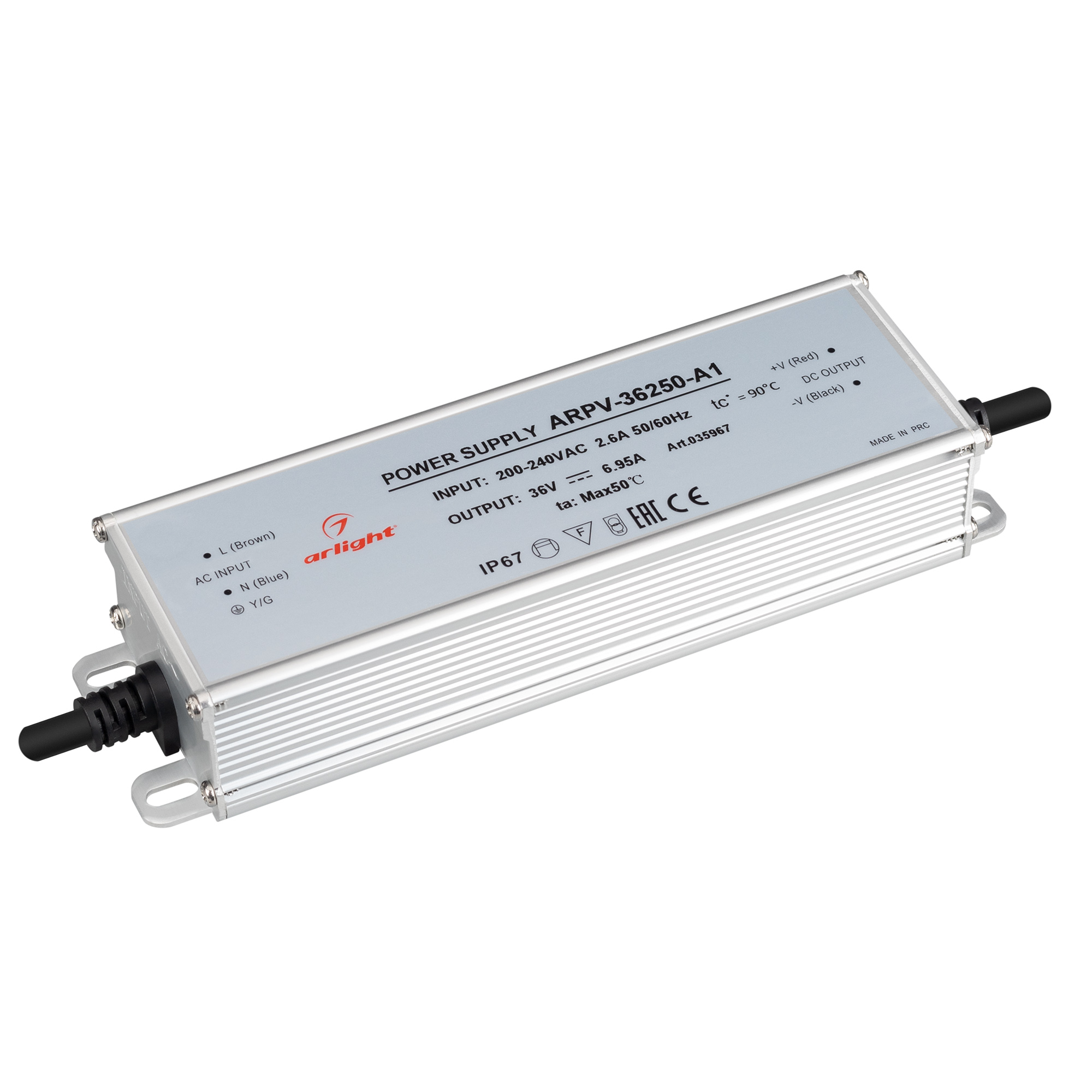Arlight Блок питания ARPV-36250-A1 (36V, 6.95A, 250W) (IP67 Металл, 3 года) фото