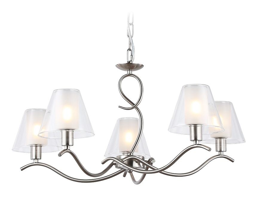 Ambrella Светильник подвесной LH57081/5 SN/FR никель/белый матовый E14/5 max 40W D690*790 фото