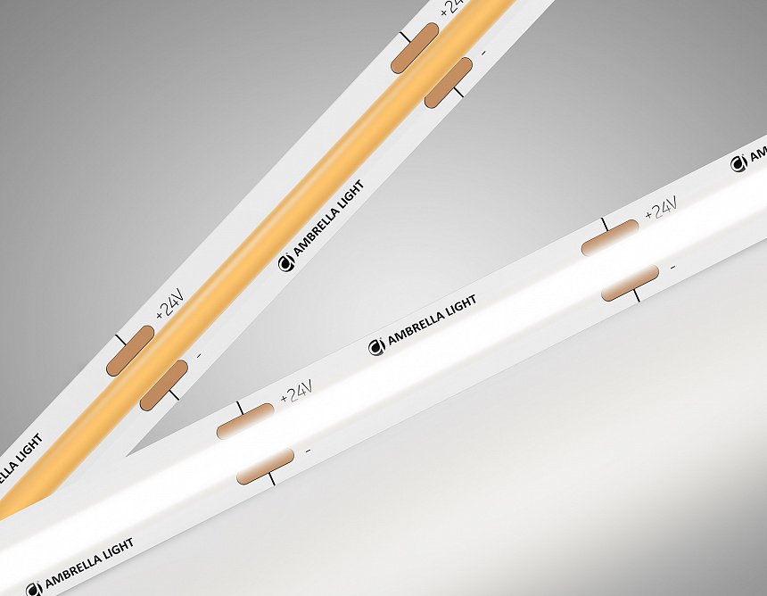 Ambrella Светодиодная лента GS4752 COB 528Led/14W m/ 24V IP20 4500K/ 5m*10mm*2mm кратность резки 45.45mm (2 конт.) фото