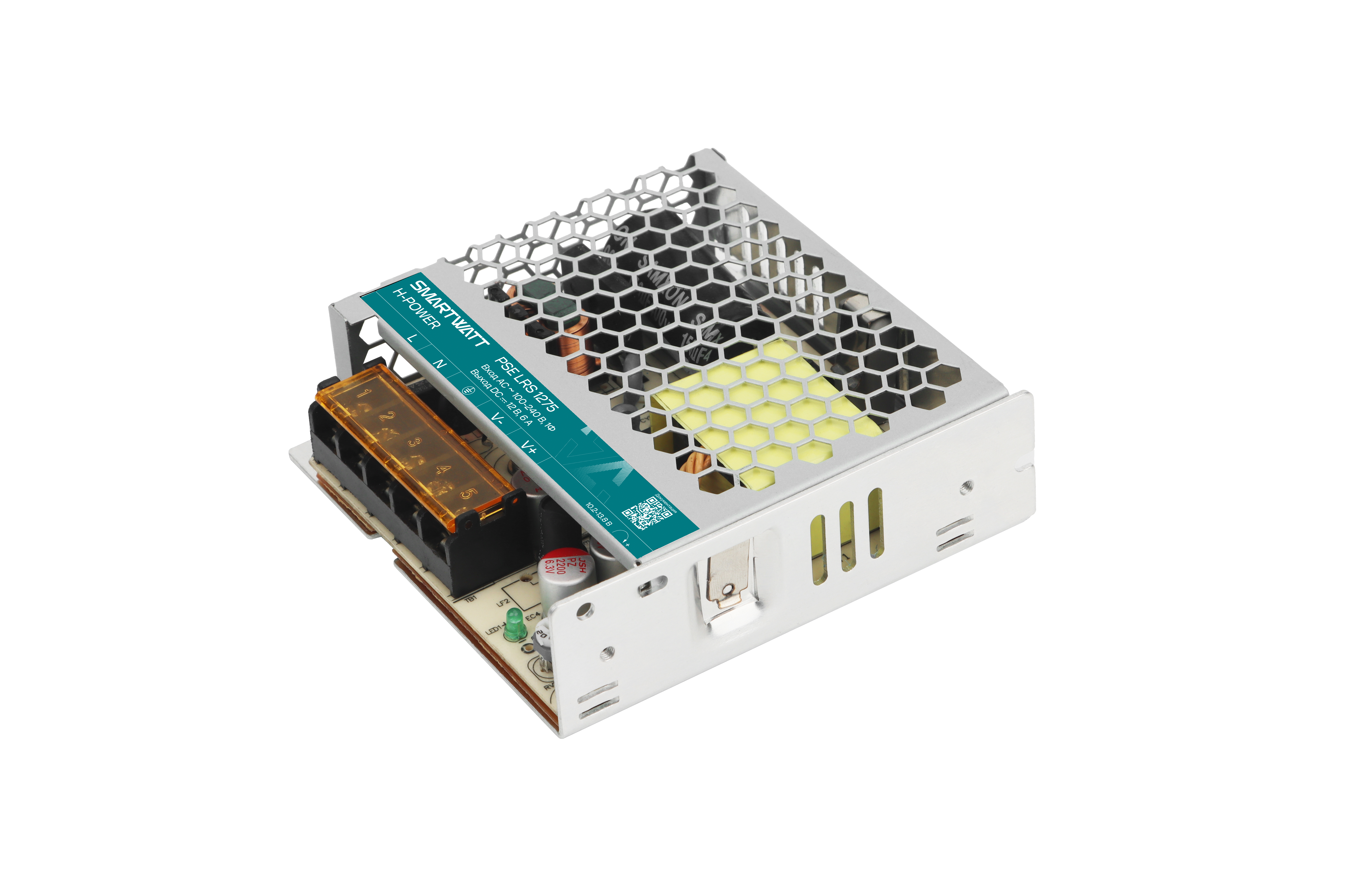 SMARTWATT Импульсный блок питания PSE LRS 1275 H-POWER, 12 В, 75 Вт, 6 А фото