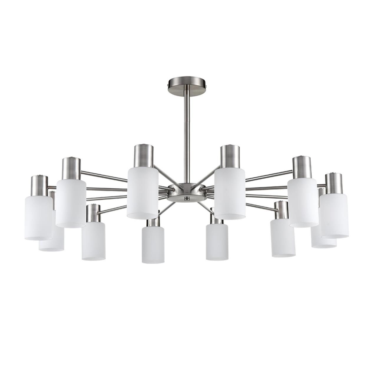 Lumion 8099/12C COMFI LN25 никель/белый металл/стекло Люстра потолочная Е14 12*40W 220V MAVE фото