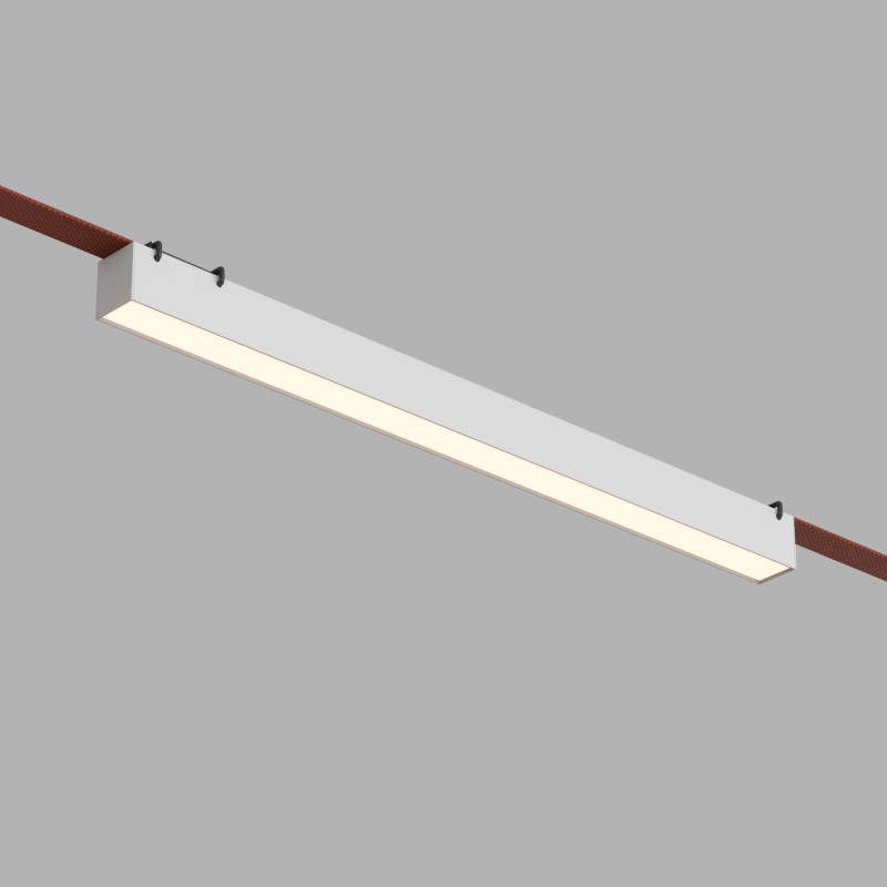 Denkirs DK5577-WH Трековый светильник Belty Linear со светодиодом L642mm H45mm 48V 24W 120° 3000K IP20 белый алюминий фото
