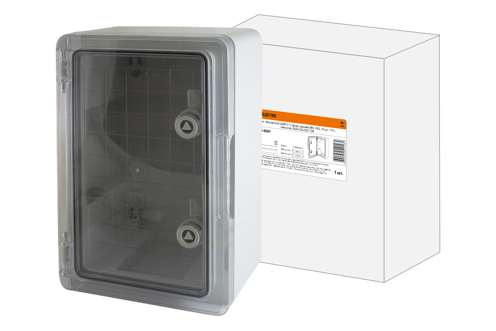 TDM Бокс пластиковый ЩМП-0-7, прозр., крышка ABS, IP65, -45 до +75 С, навесной, (600x400x200) фото