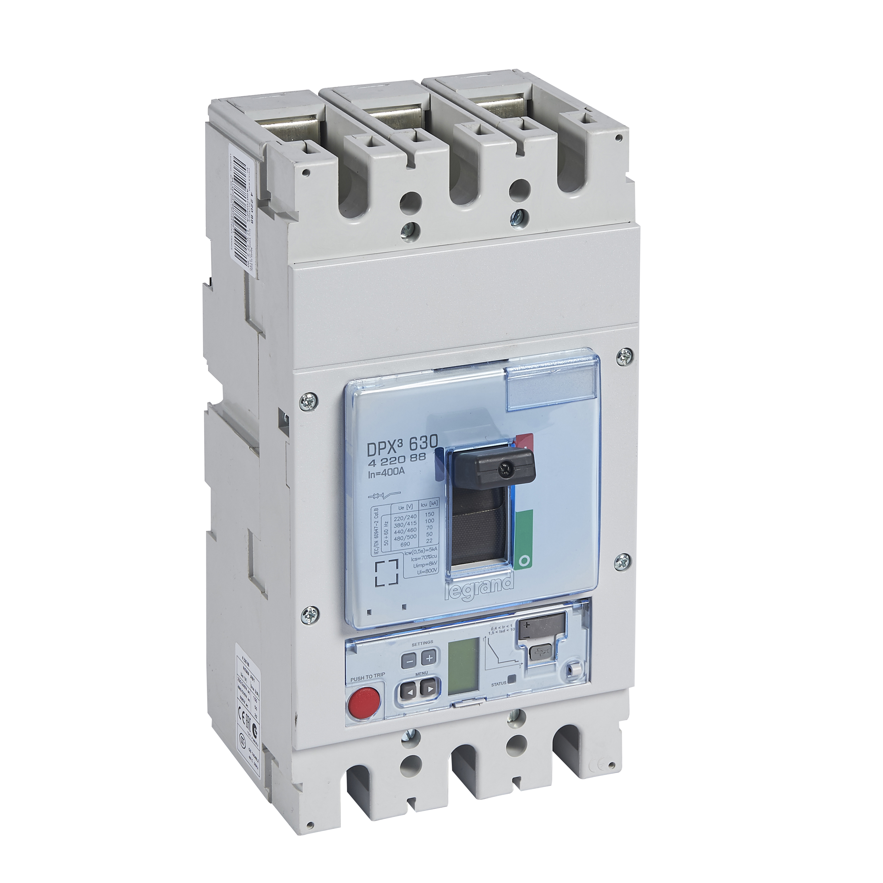 Legrand DPX3 630 Автоматический выключатель 3P 400А 100kA/эл.расц.S2. фото