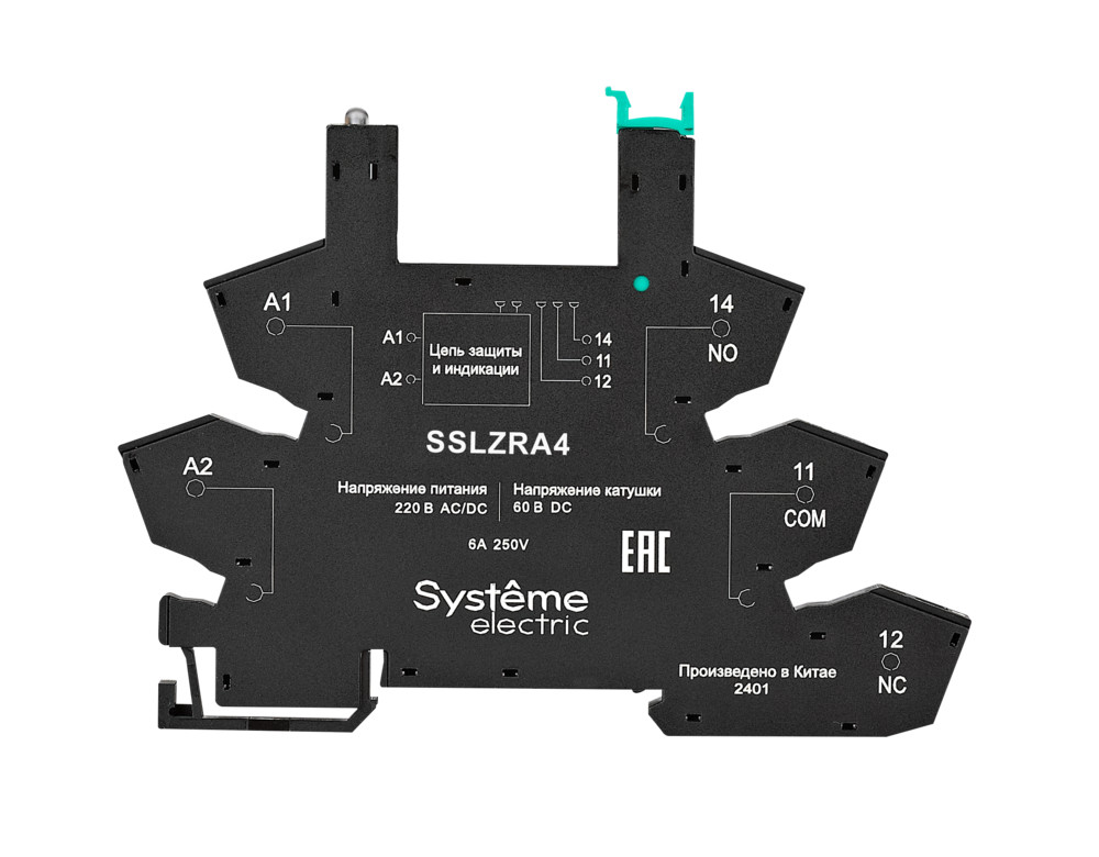 Systeme Electric Розетка 230В AC/DC для реле интерфейсного 60В DC, push-in зажим фото