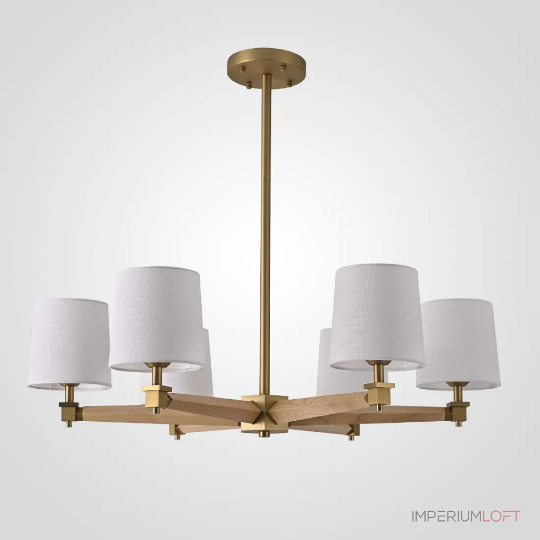 ImperiumLoft Люстра Jorgenson D85 White/Light wood фото