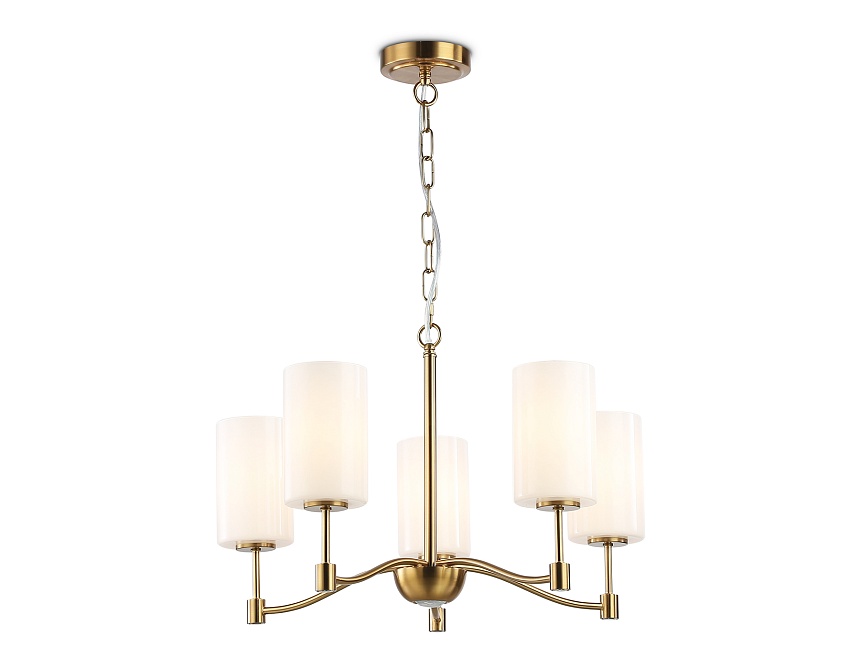 Ambrella Светильник подвесной LH56051/5 BS/FR латунь/белый матовый E14*5 max 40W D590*950 фото