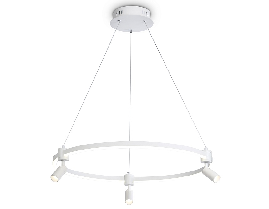 Ambrella Светильник светодиодный подвесной с пультом FL5292/1+3 WH белый 54W 3000K/4200K/6400K+4200K D600*1200 (ПДУ ИК) фото