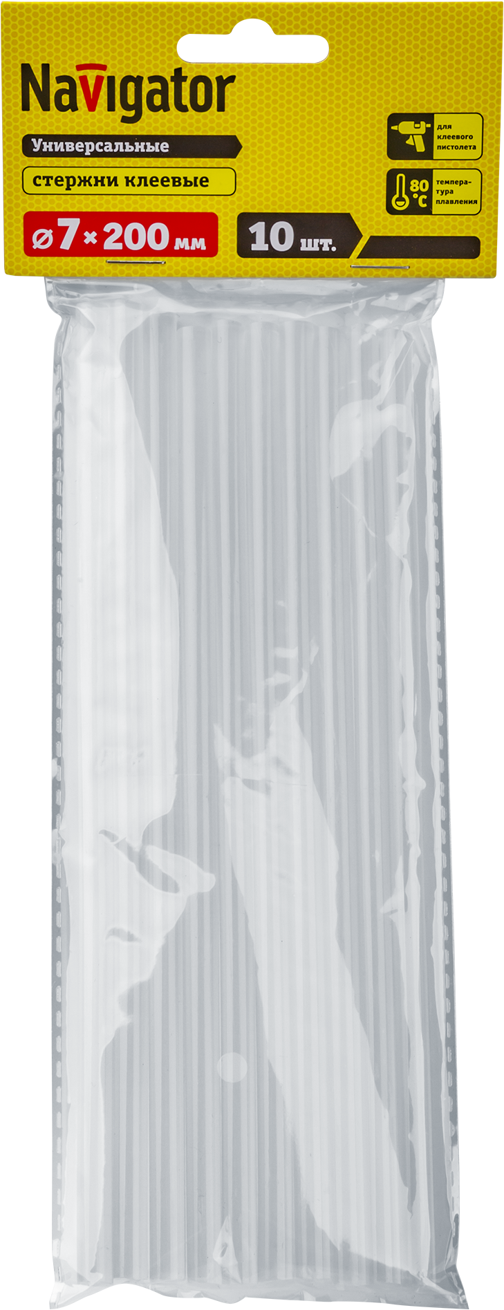 Клей Navigator NEM-Ks01-7-200-H10 (стержень, 7 мм*200 мм, 10 шт) (288/48/1)