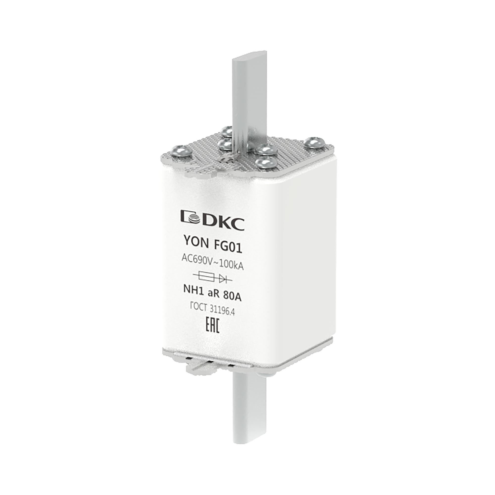 DKC Предохранитель YON ножевого типа FG1 80А 690V характеристика aR фото