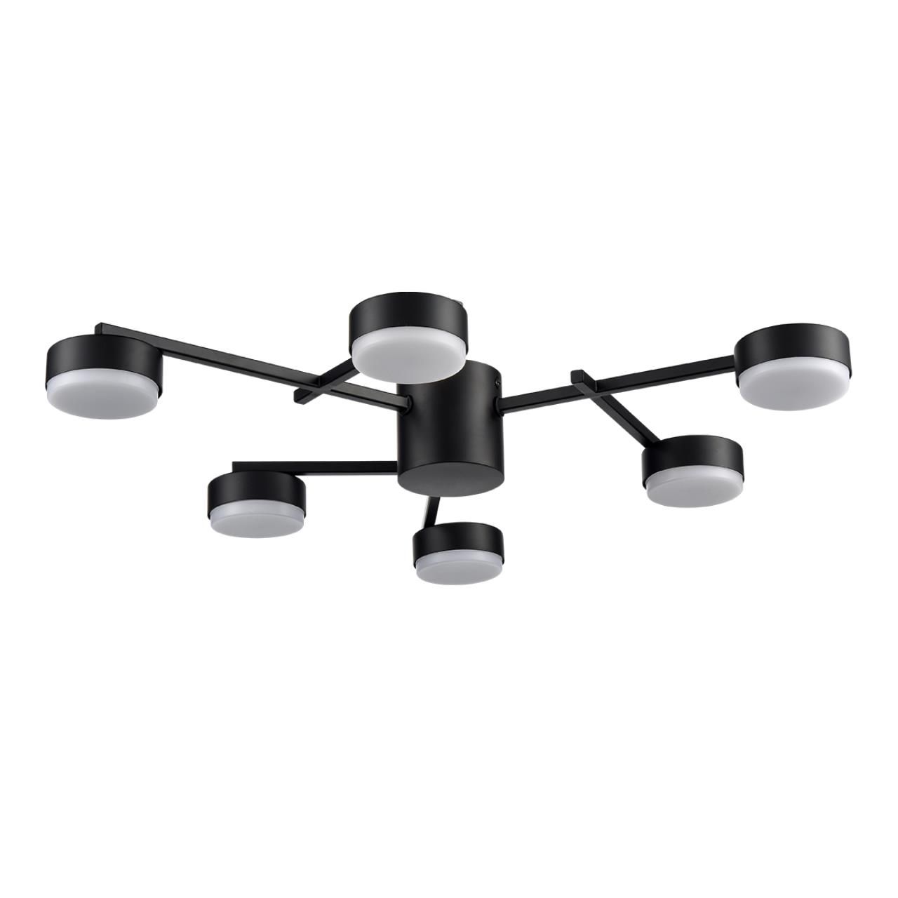 Lumion 8186/6C COMFI LN25 черный, металл Люстра потолочная LED GX53 6*7W 220V DABRA фото