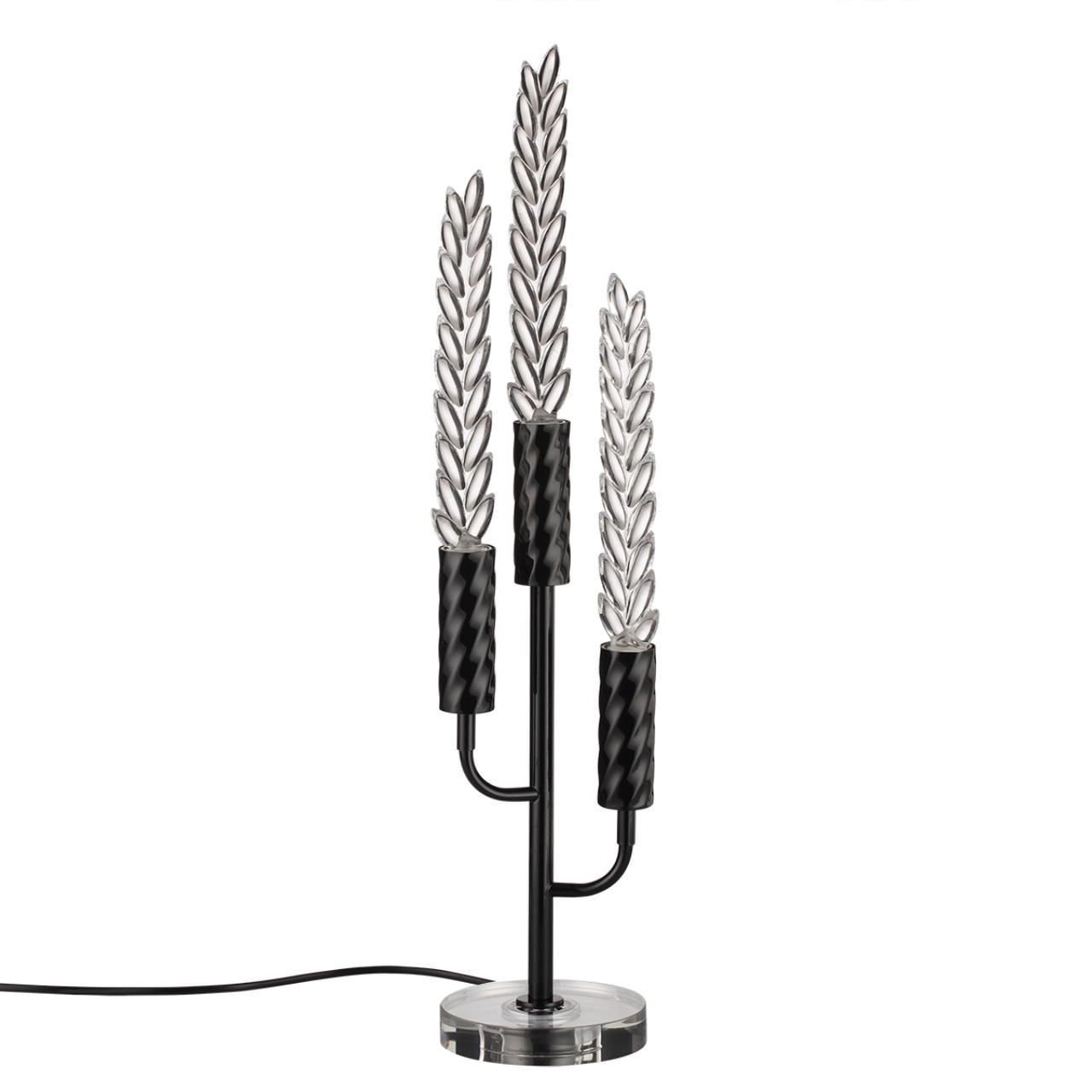 Odeon Light 5459/9TL L-VISION ODL_EX26 041 черный глянцевый/прозрачн./металл/стекло/хрустальное стекло Настольная лампа LED 9W (3*3W) 3000K 460Лм KOLO фото