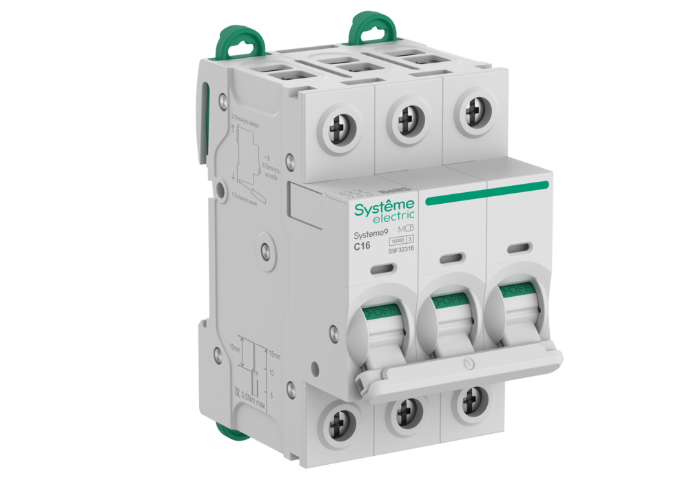 Systeme Electric Systeme9 Автоматический выключатель (АВ) C 16A 3P 10kA 400В фото