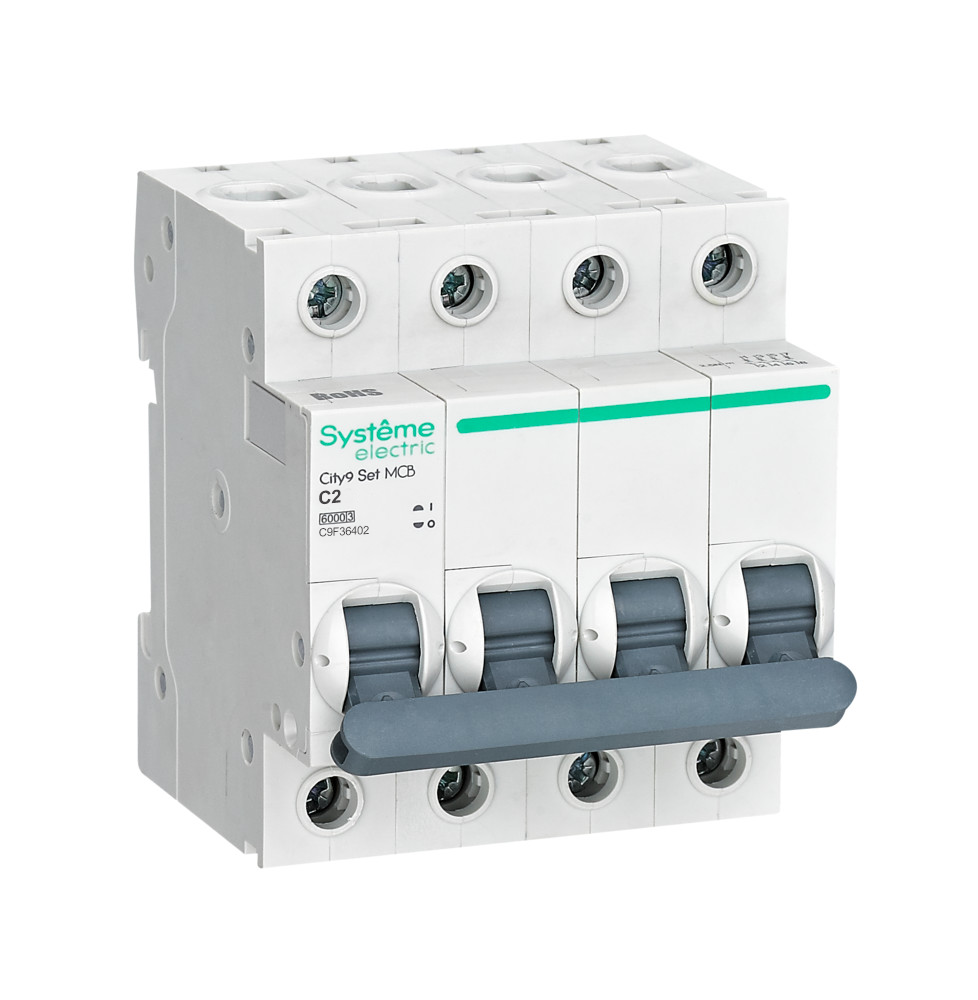 Systeme Electric City9 Set Автоматический выключатель C 2A 4P 6kA фото