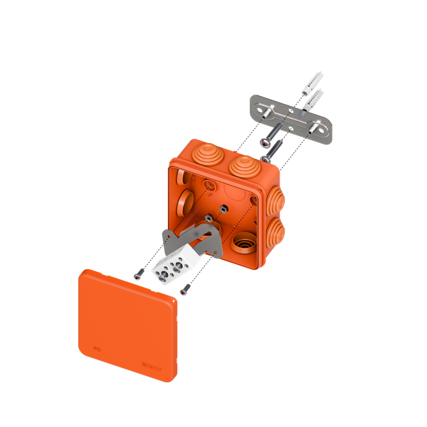 EKF Коробка огнестойкая E45 85x85x40мм с клеммниками 4 полюса 0,5-6мм2 IP55 HF фото