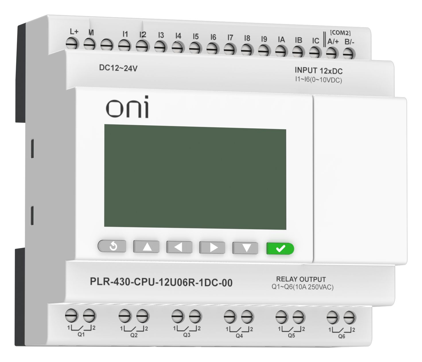 IEK ONI ПЛК 430 Модуль ЦПУ 6 DI 6 UI 6 RO 24В DC с экраном. фото