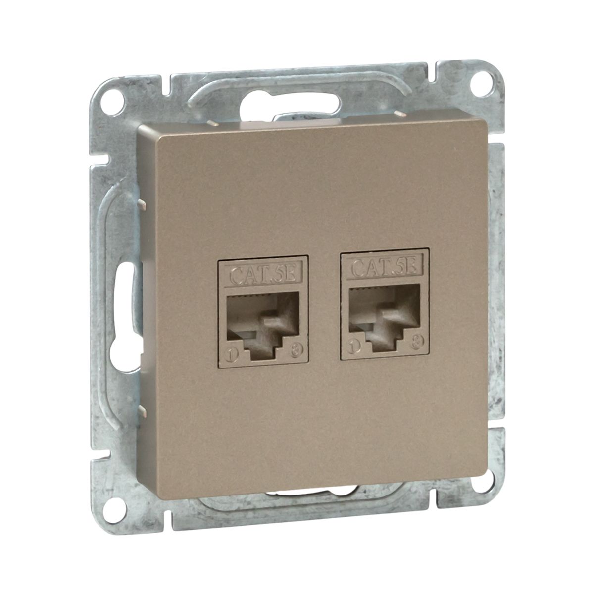 EKF Механизм розетки RJ45 - 2шт, (cat5), шампань Эпика фото