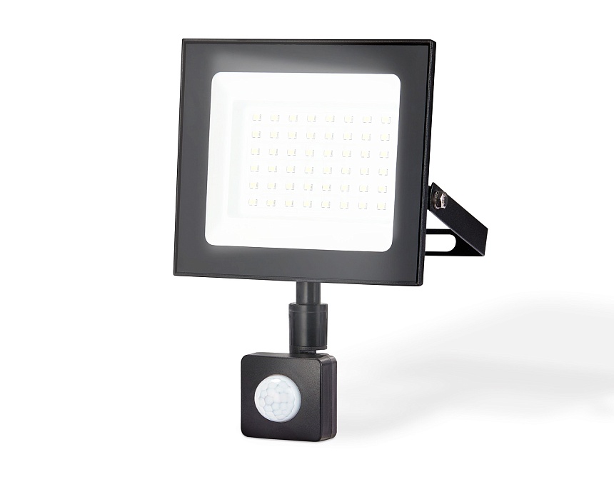 Ambrella Прожектор светодиодный с датчиком движения ST8115 BK черный IP65 LED 6500K 50W 160*134*28 фото